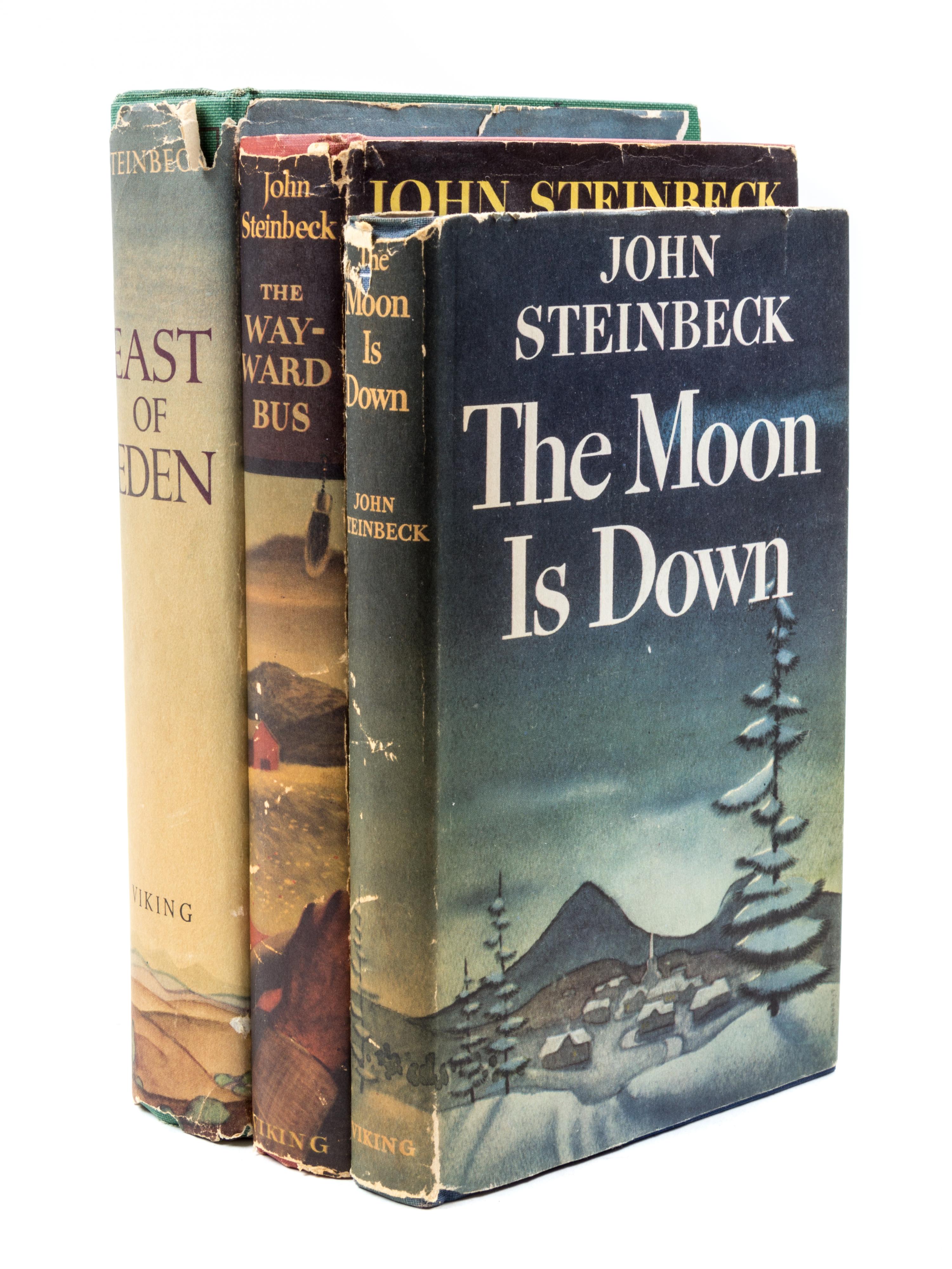 STEINBECK, JOHN. Three first editions.