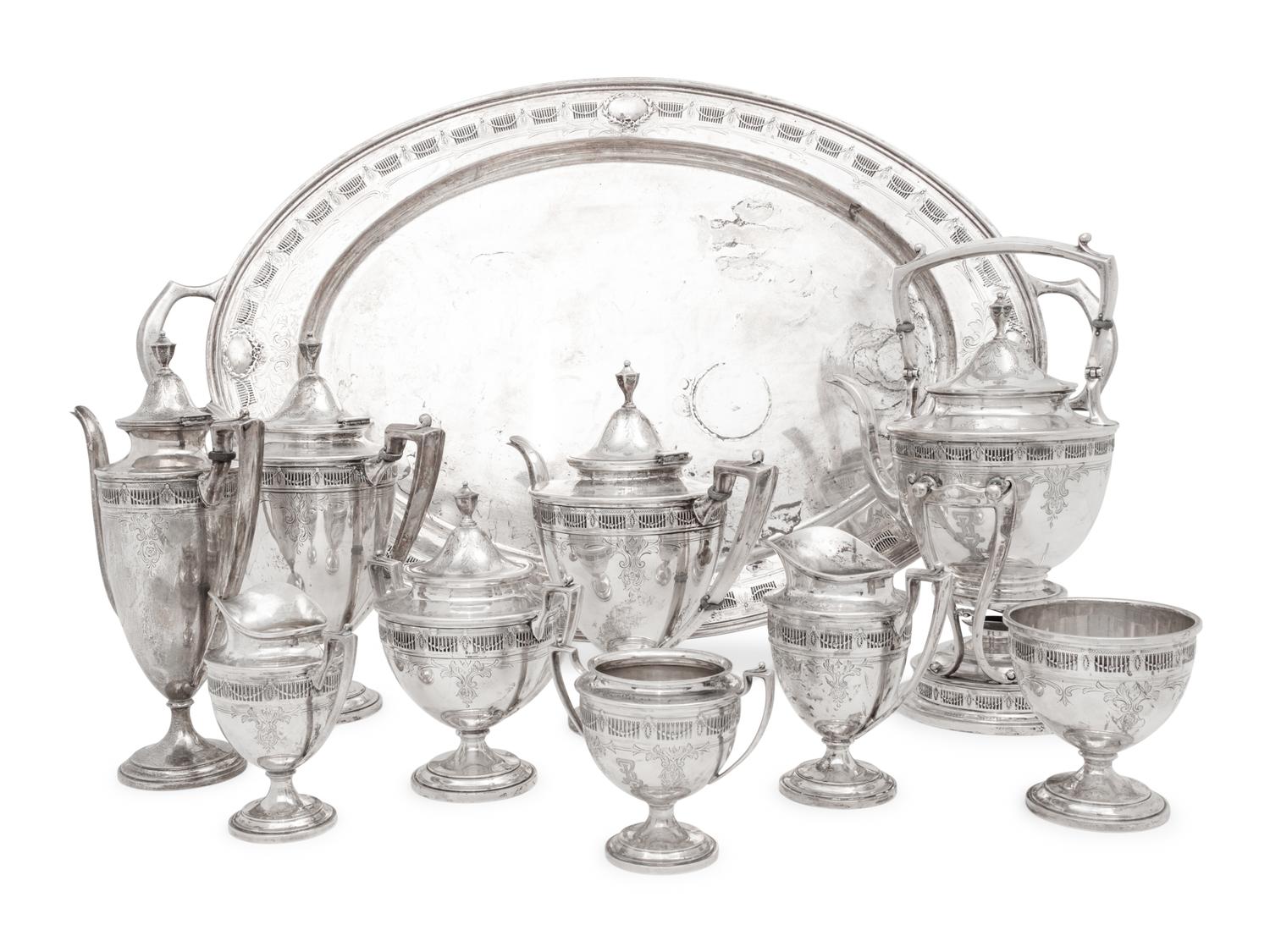 An American Silver Ten-Piece Tea and Coffee Service
