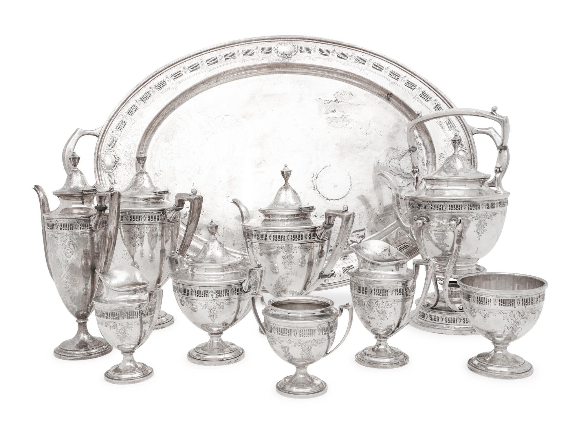 An American Silver Ten-Piece Tea and Coffee Service