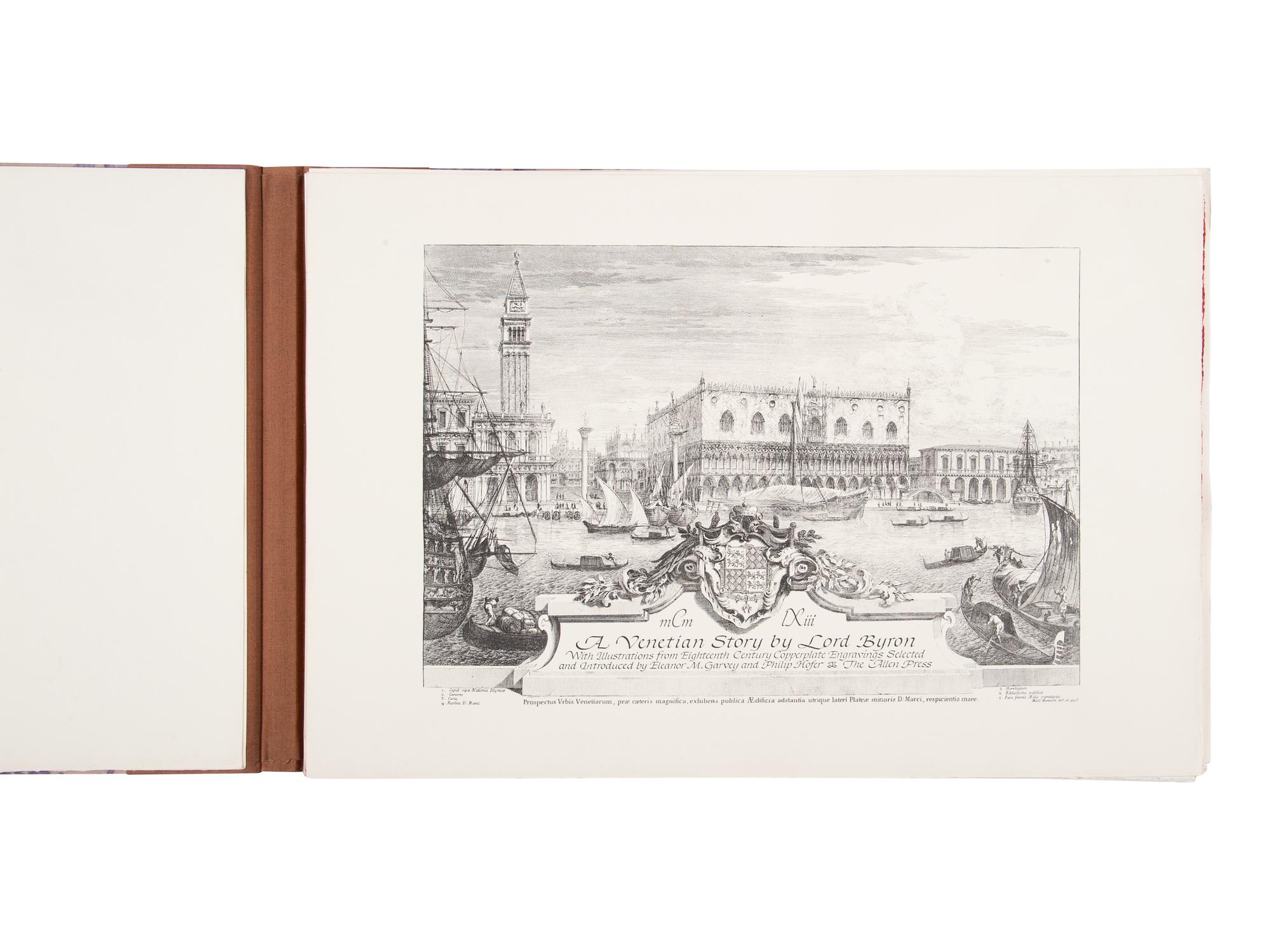 [ALLEN PRESS]. BYRON, George Gordon Noel, Lord (1788-1824). Beppo, a Venetian story . Kentfield, CA: The Allen Press, 1963.