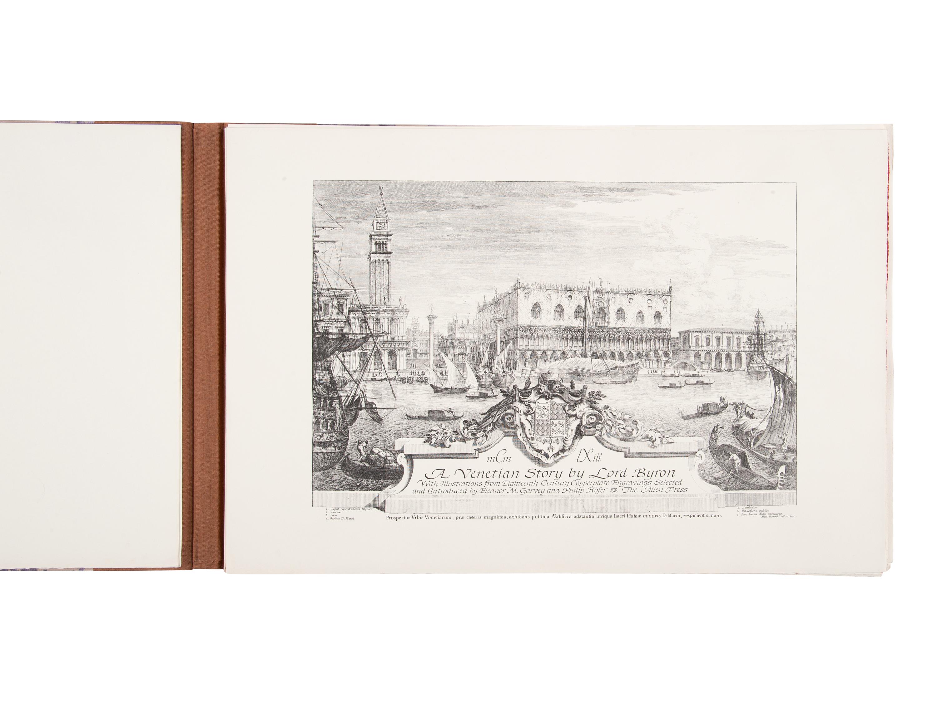 [ALLEN PRESS]. BYRON, George Gordon Noel, Lord (1788-1824). Beppo, a Venetian story . Kentfield, CA: The Allen Press, 1963.