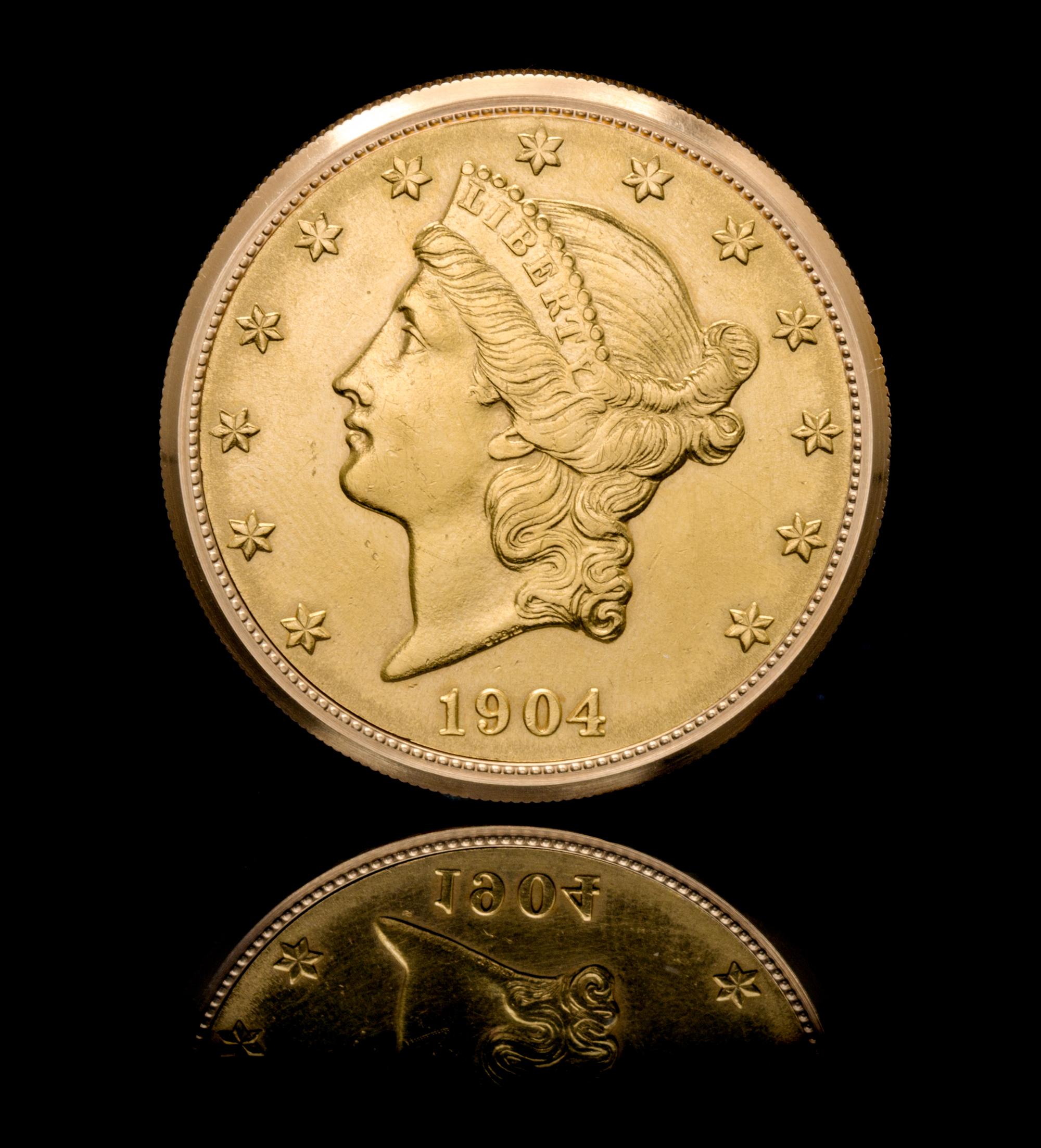 A Concealed US $20 Gold Coin Watch, Gubelin,