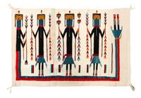 A Navajo Yei Rug 35 x 54 inches — MID 20TH CENTURY