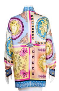 A Gianni Versace Silk Print Shirt, Size 38.