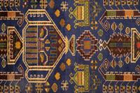 Four Turkish Wool Mats and a Baluch Design Wool Mat