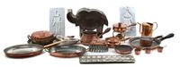 A Collection of Copper and Tin Kitchen Articles Length of longest 18 1/2 inches. — 19TH/20TH CENTURY