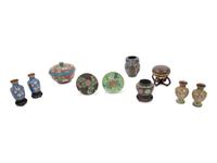Ten Chinese Cloisonné Enamel Articles