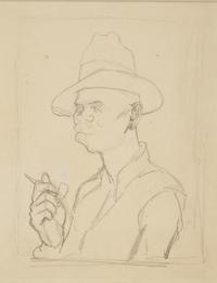 Three Works: The Smoker; together with Two Sketches of a Nude (3)