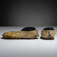 Comanche Beaded Hide Moccasins