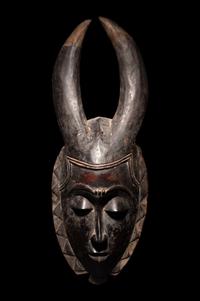 Two Baule Wood Masks