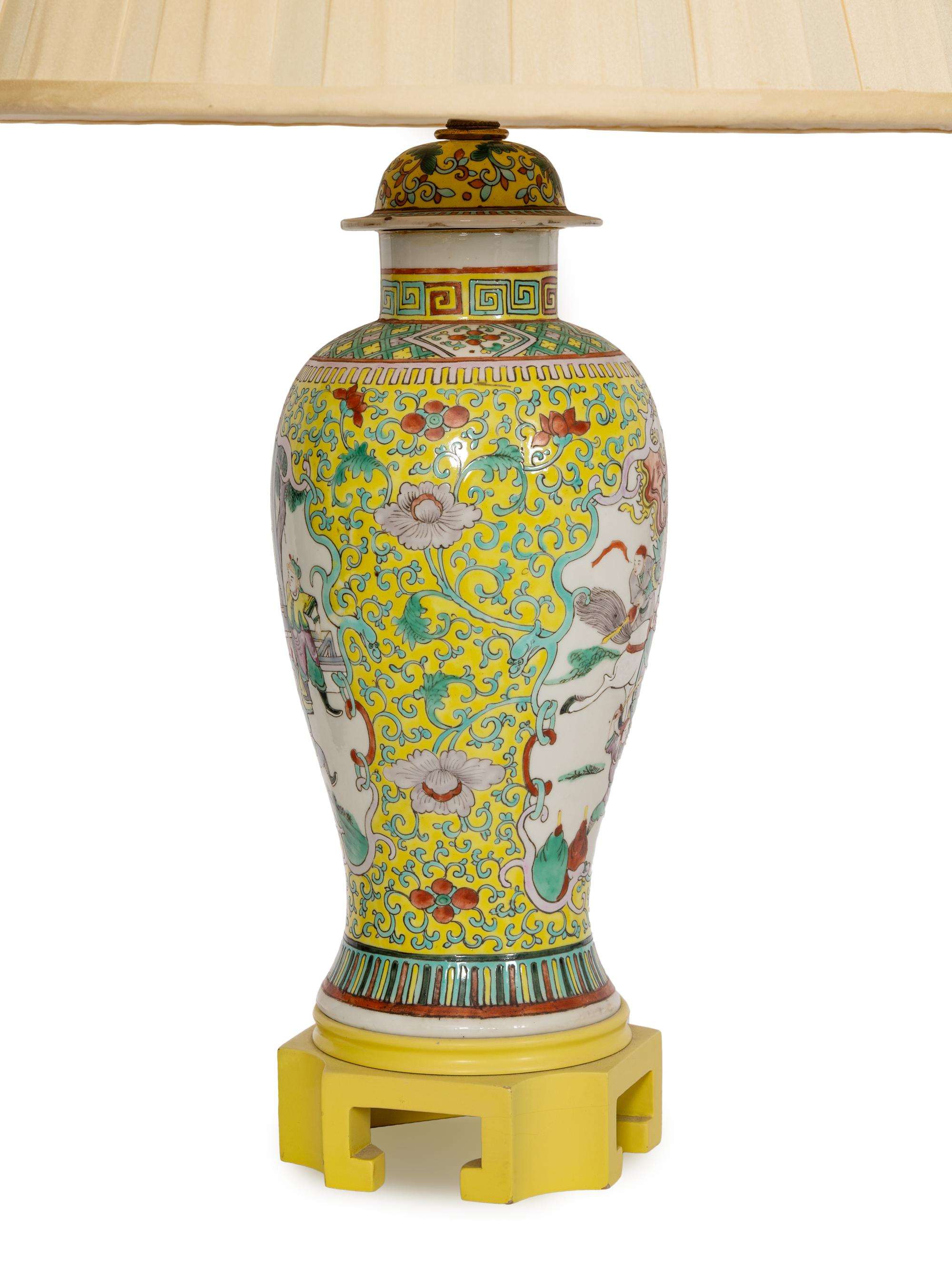 A Chinese Porcelain Vase Mounted as a Lamp