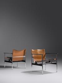 Pair of Sling Chairs, model 657 Knoll International, USA