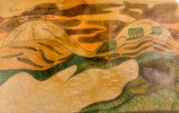 Joseph Yoakum, (American, 1886-1972), Coppage Ridge Spring Lake Fruit Farm near Ash Grove Missouri, 1967