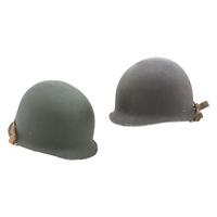 Group of Two WWII M1 Helmets with Liners