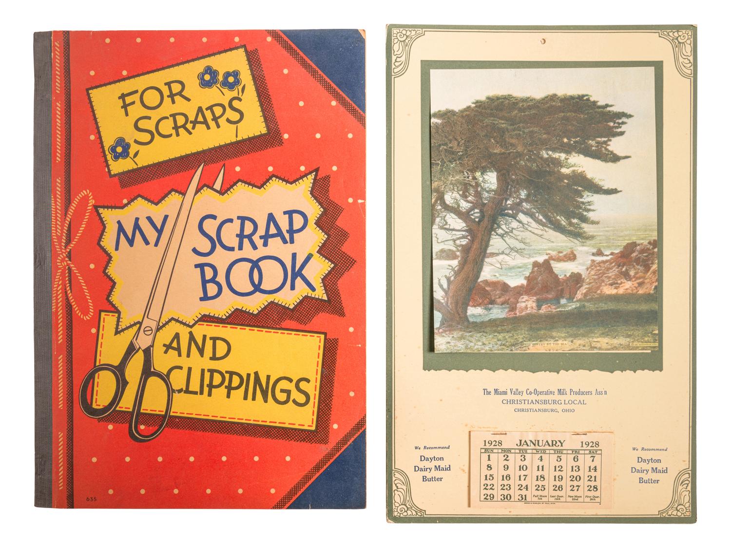 [ART AND ADVERTISING] A diverse assortment of ephemera including razor blades, advertising cards from the Chicago World's Fair, Murray's catalog of horse-drawn vehicles from 1912, red trading stamps, and more.