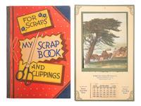 [ART AND ADVERTISING] A diverse assortment of ephemera including razor blades, advertising cards from the Chicago World's Fair, Murray's catalog of horse-drawn vehicles from 1912, red trading stamps, and more.