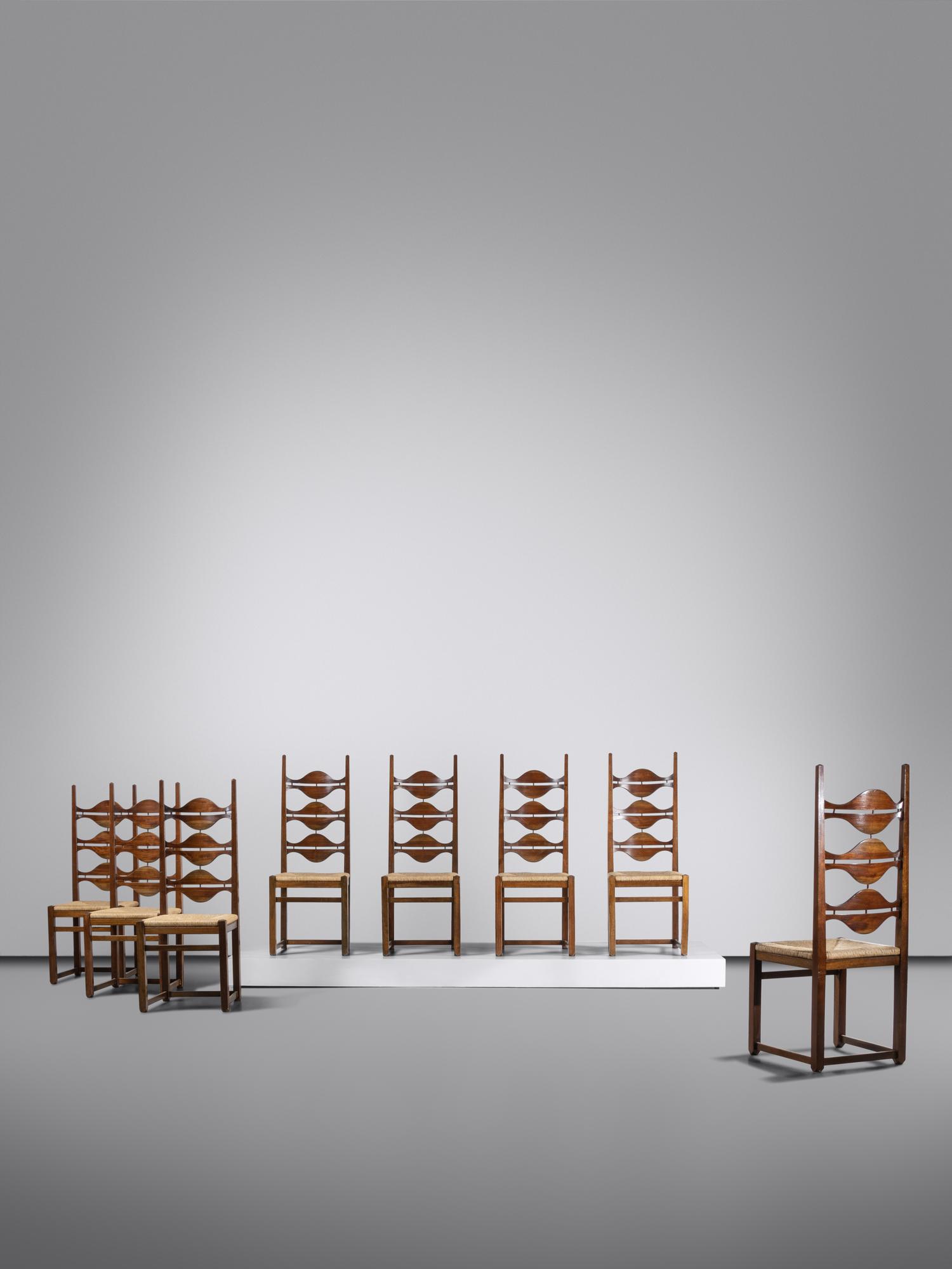 Set of Eight Dining Chairs Spain, c. 1964
