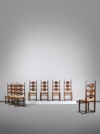 Set of Eight Dining Chairs Spain, c. 1964