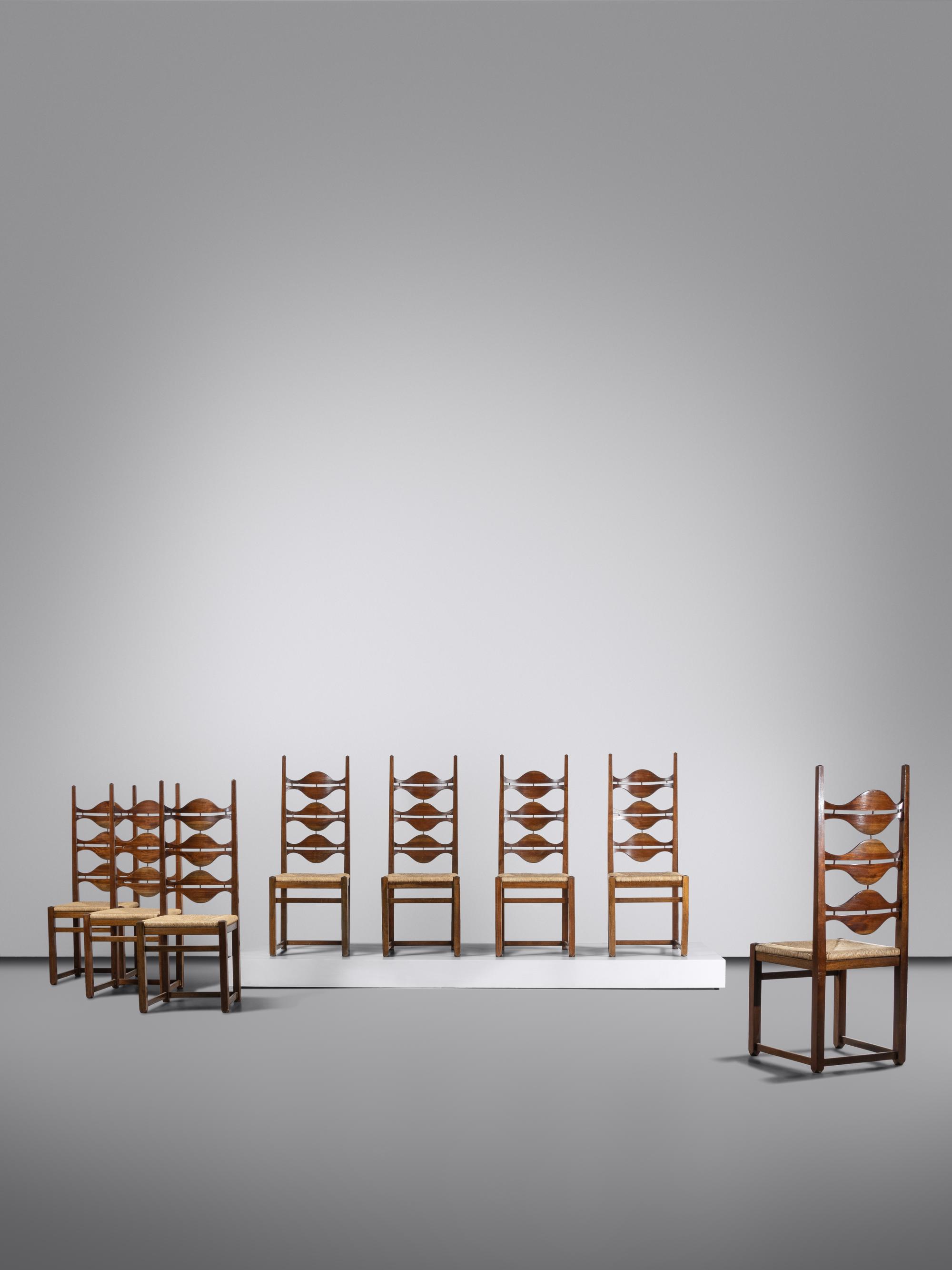 Set of Eight Dining Chairs Spain, c. 1964