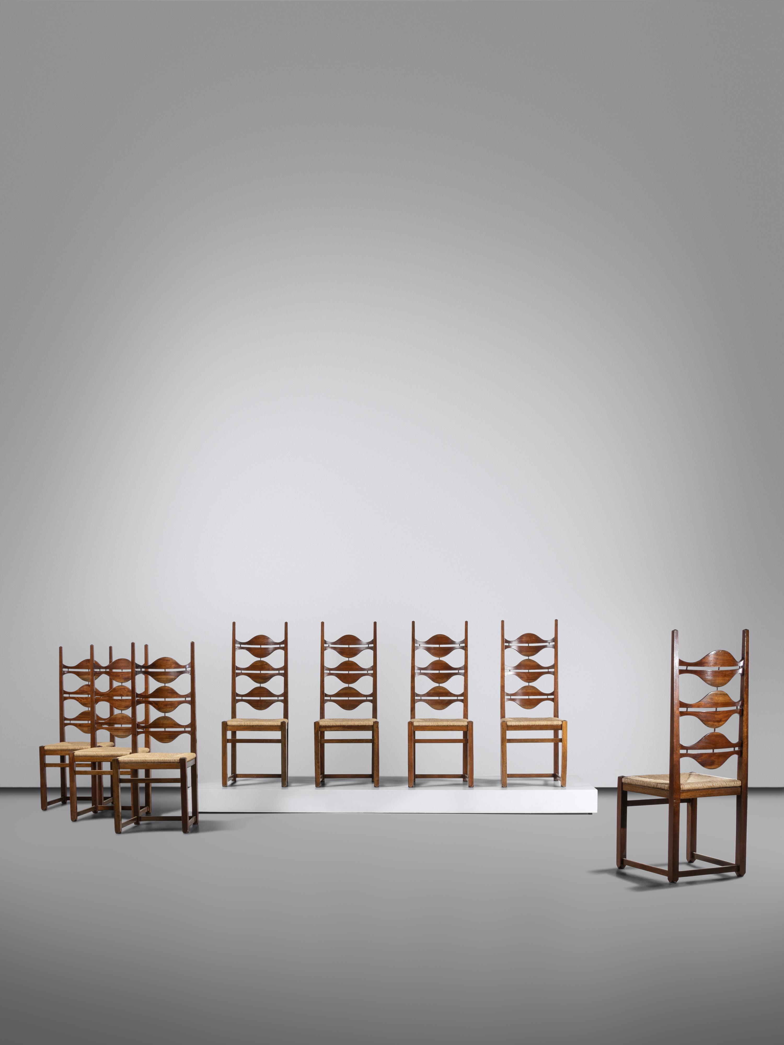 Set of Eight Dining Chairs Spain, c. 1964