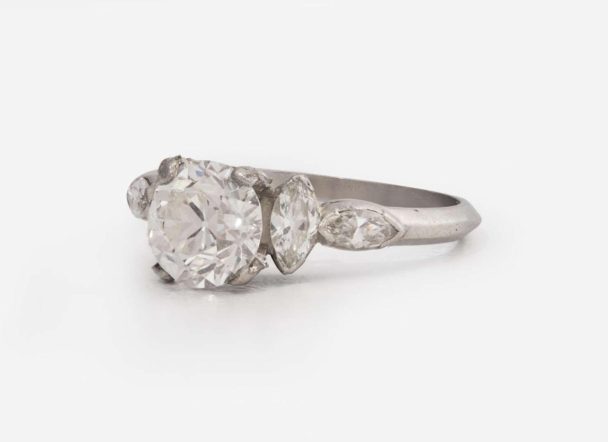 A Platinum and Diamond Ring, 1.51 Carat Circular Brilliant-Cut Diamond, GIA Certified