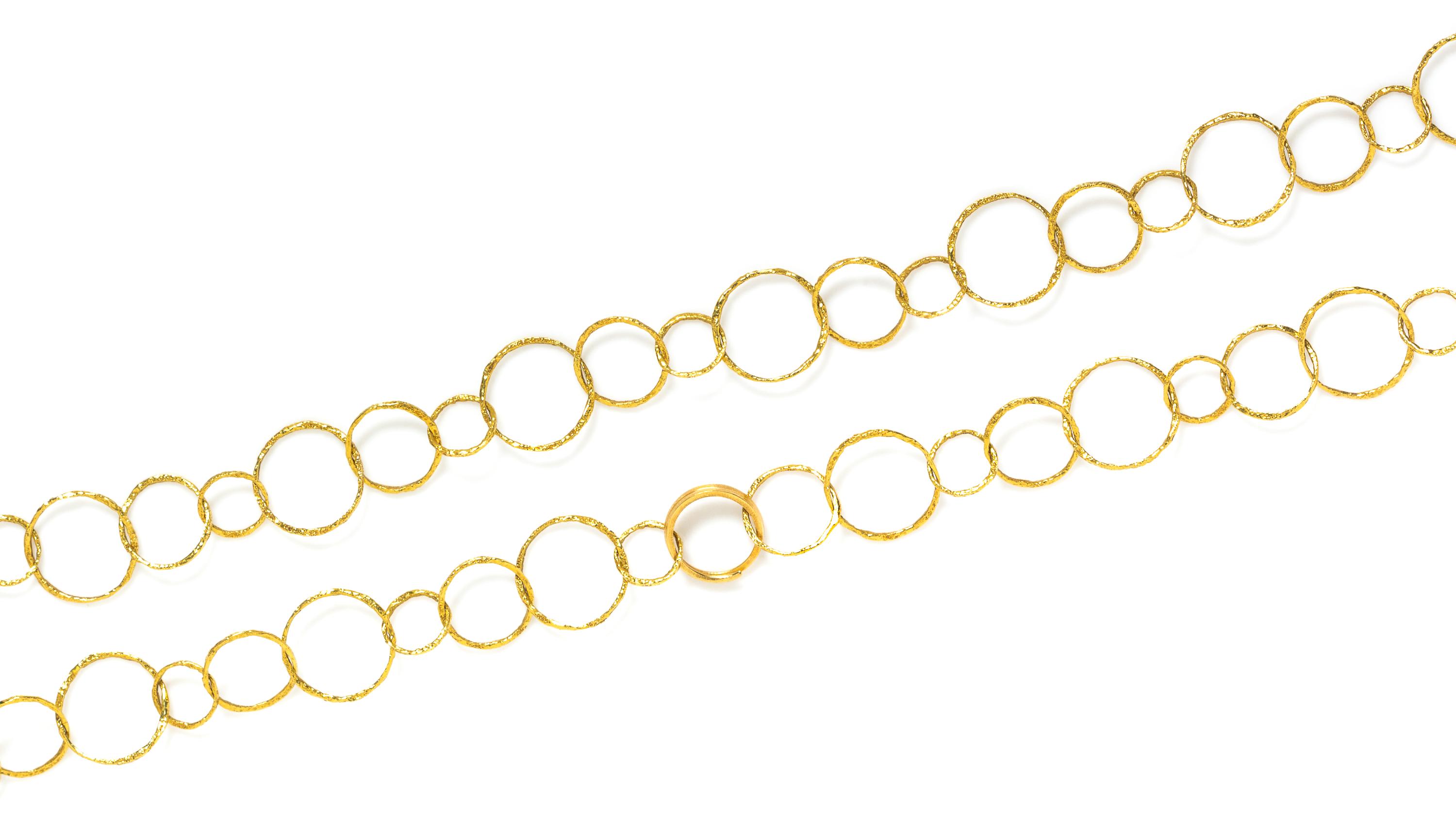An 18 Karat Yellow Gold Longchain Convertable Necklace, 27.70 dwts.