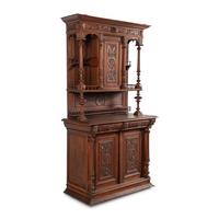 A French Neoclassical Carved Walnut Serving Cabinet