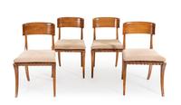 Set of Four Klismos Chairs Saridis of Athens, Greece