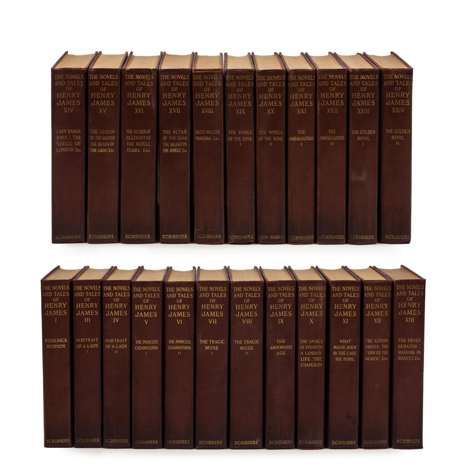 JAMES, Henry (1843-1916). The Novels and Tales of Henry James. -The Letters of Henry James . New York: Charles Scribner's Sons: 1907-1920.