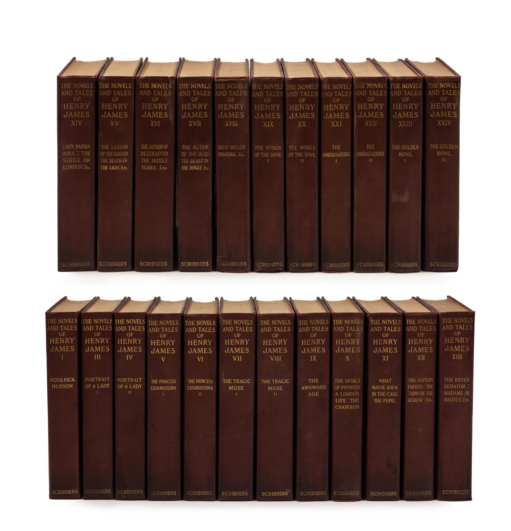 JAMES, Henry (1843-1916). The Novels and Tales of Henry James. -The Letters of Henry James . New York: Charles Scribner's Sons: 1907-1920.