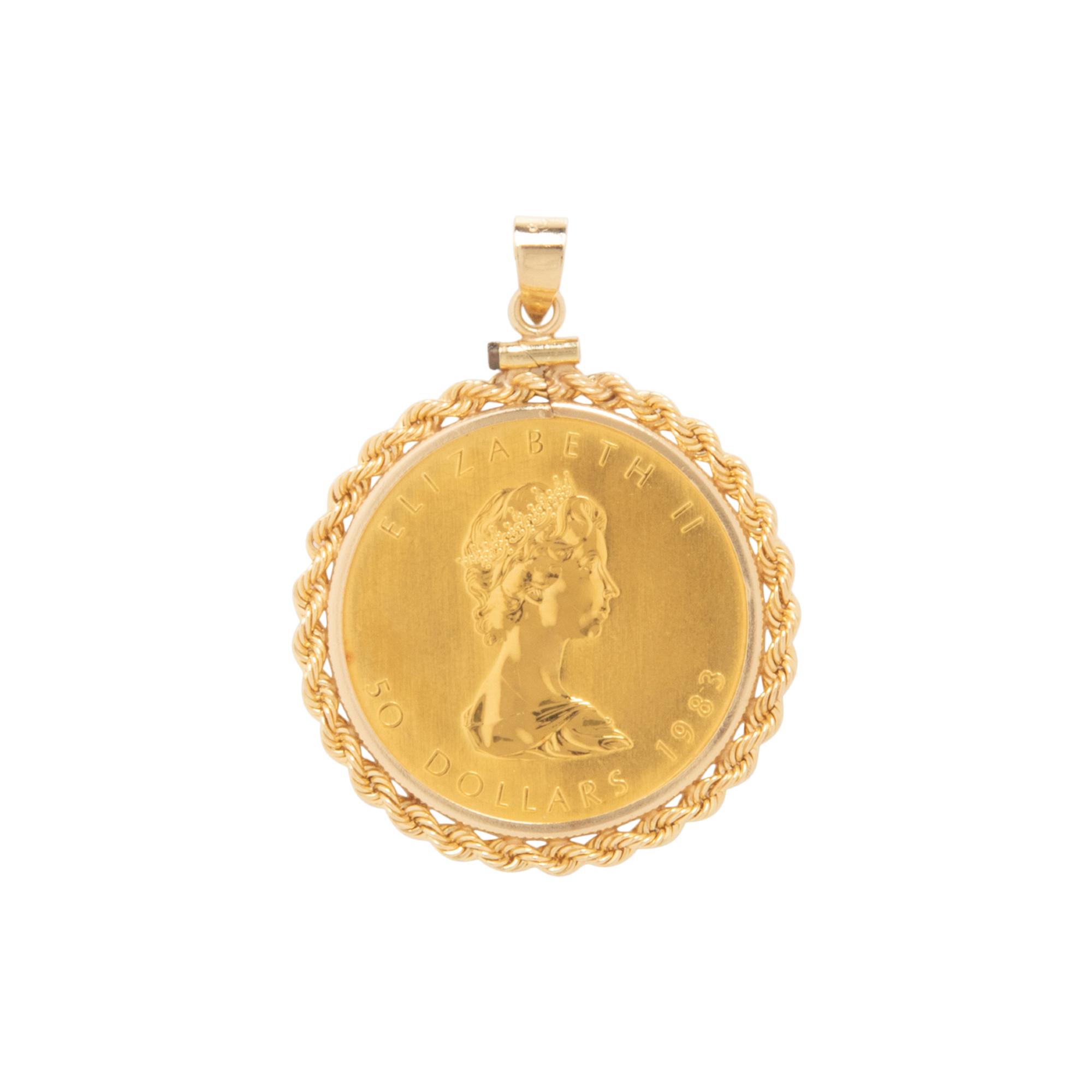 CANADIAN GOLD COIN PENDANT