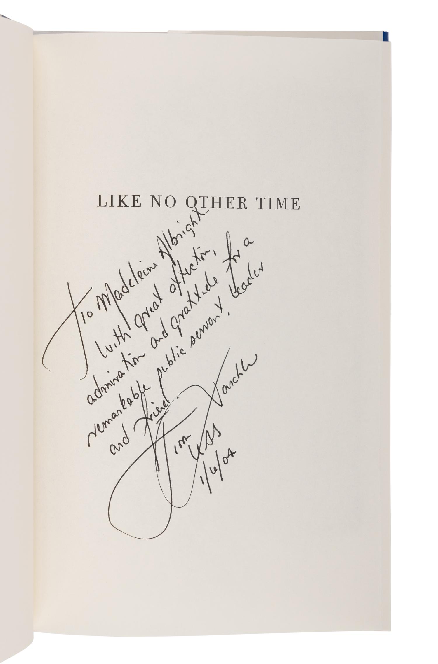 LEGISLATIVE BRANCH A group of 5 works, several FIRST EDITIONS INSCRIBED TO SECRETARY ALBRIGHT: