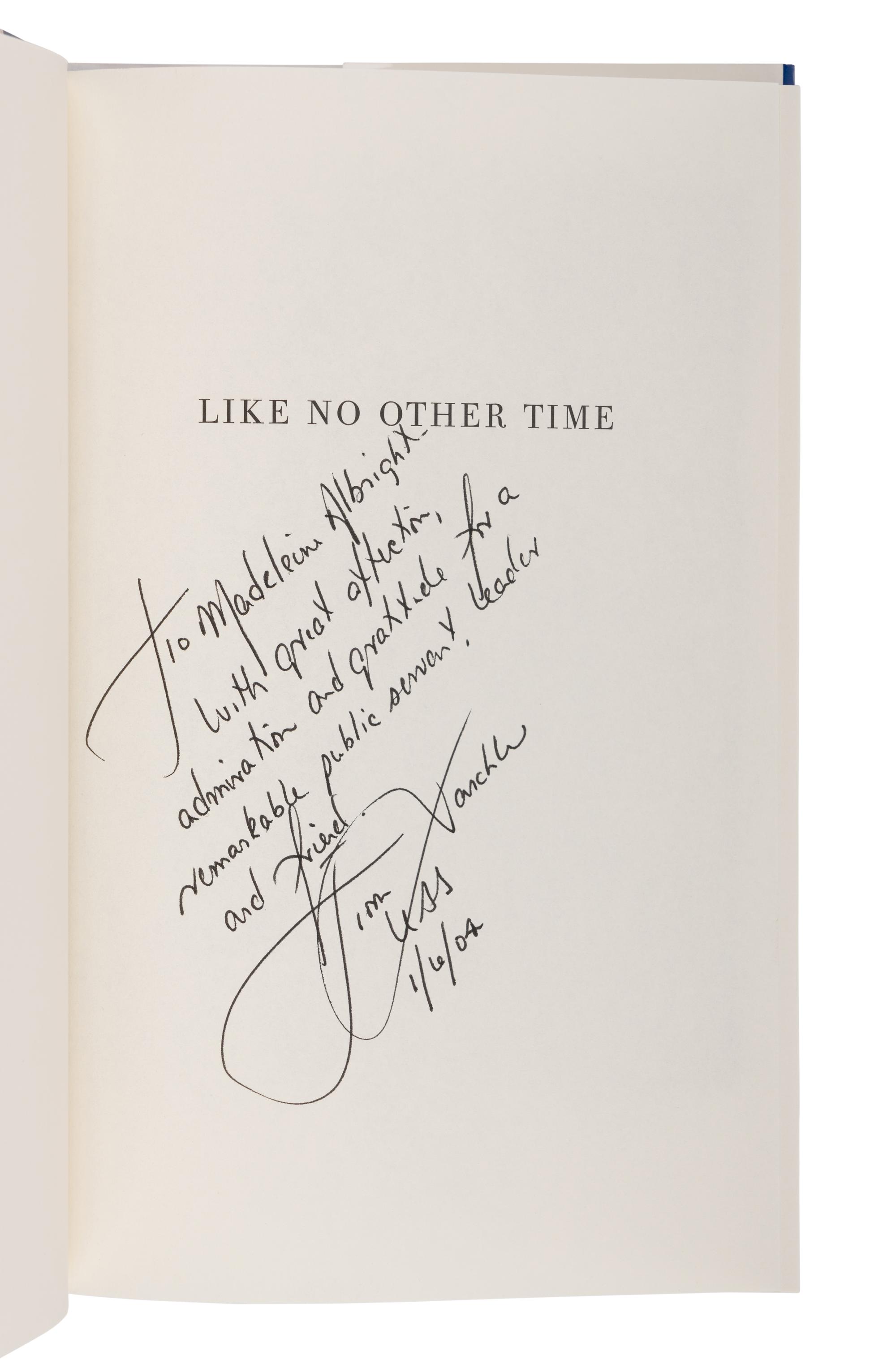 LEGISLATIVE BRANCH A group of 5 works, several FIRST EDITIONS INSCRIBED TO SECRETARY ALBRIGHT: