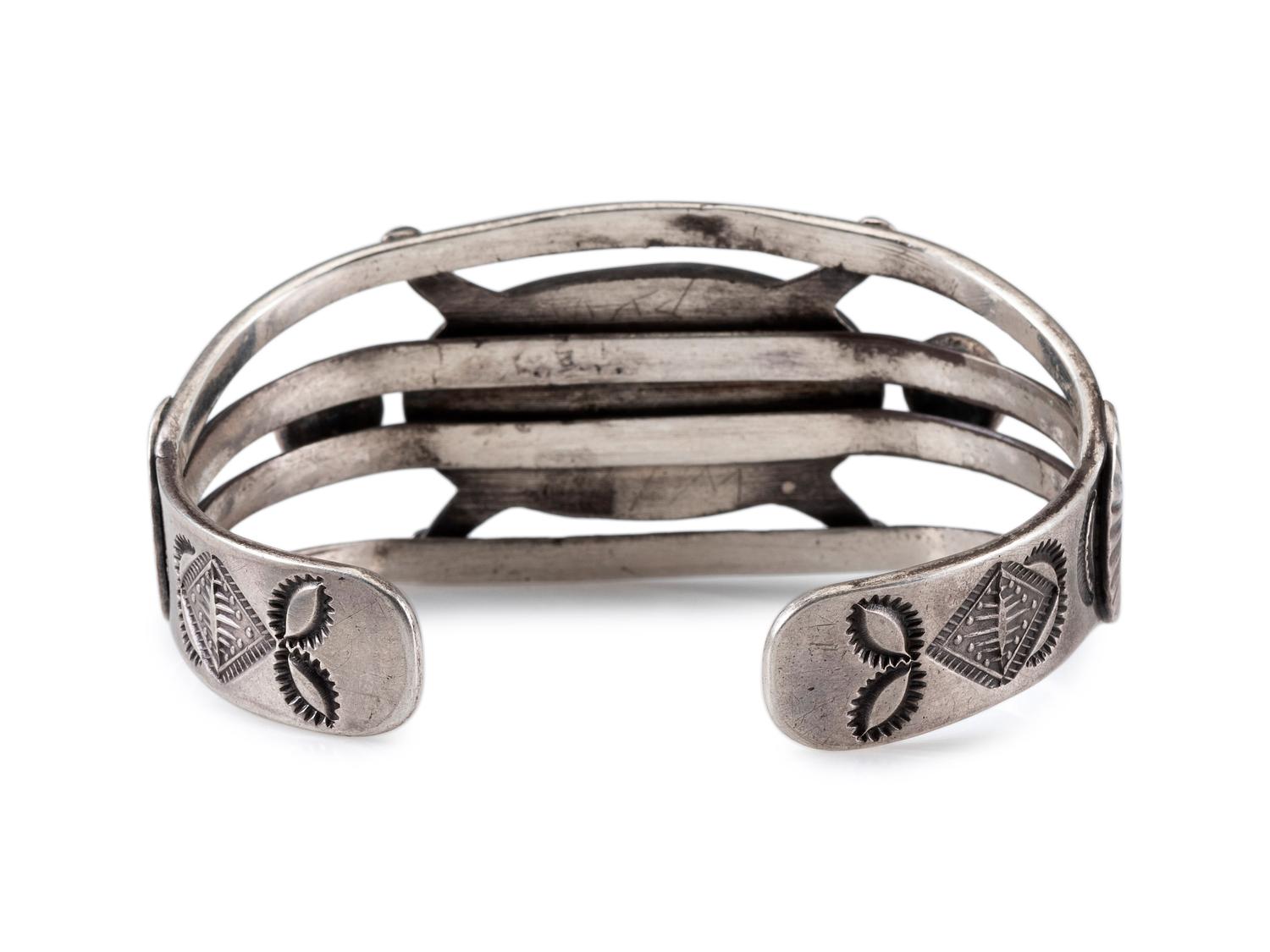Navajo Silver and Turquoise Cuff Bracelet