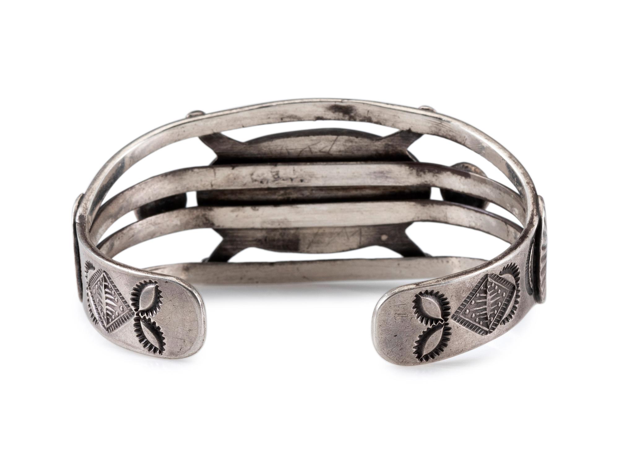 Navajo Silver and Turquoise Cuff Bracelet