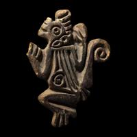 An Aztec Terracotta Seal Stamp in the Form of a Monkey