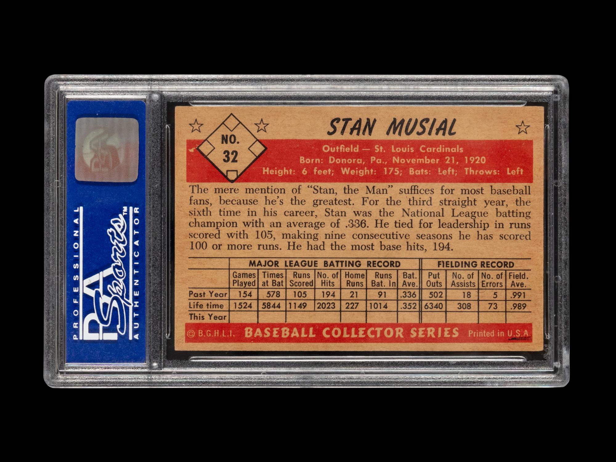 A 1953 Bowman Color Stan Musial Baseball Card No. 32 (PSA 6 EX-MT)