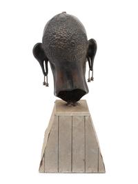 An African Cast Metal Bust