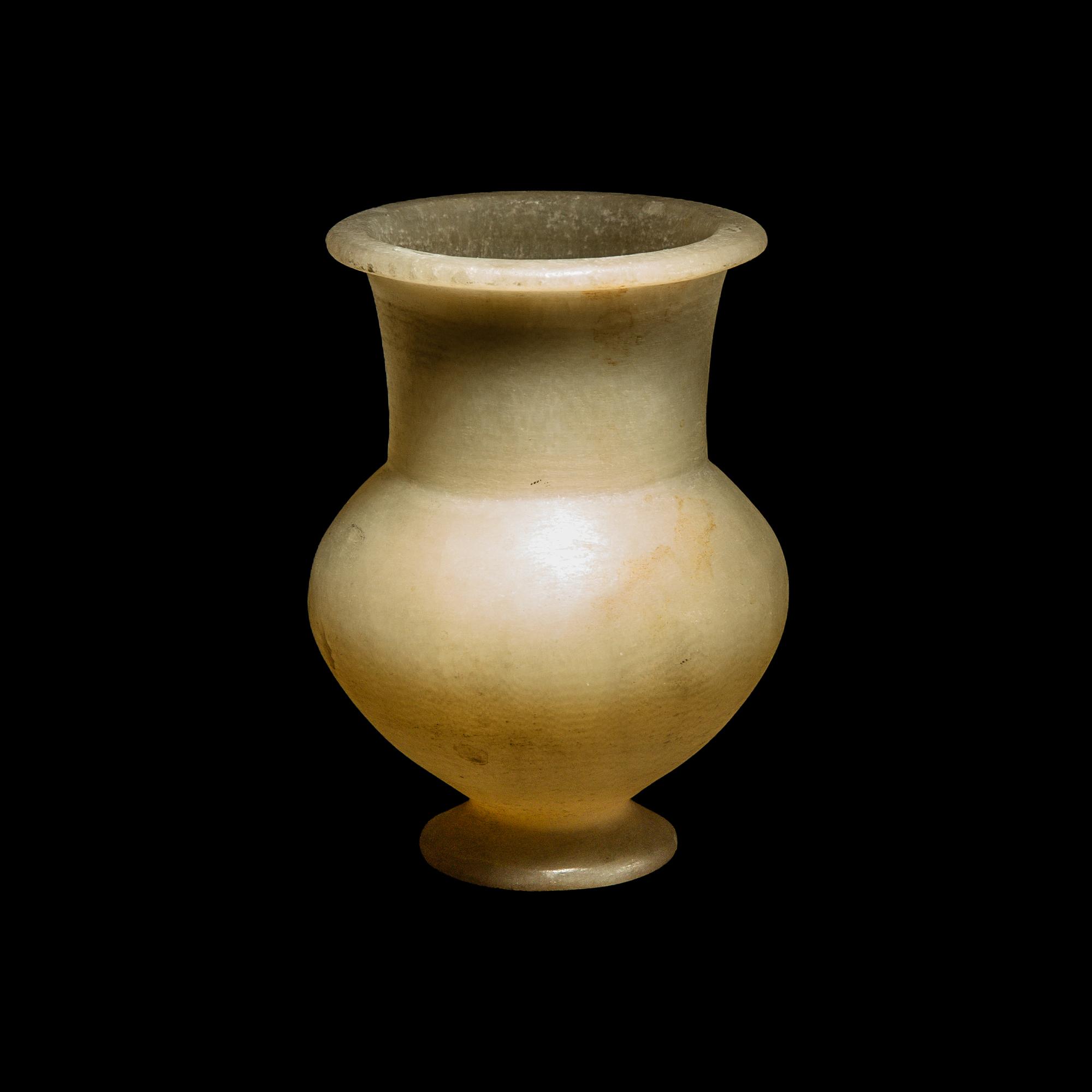 An Egyptian Alabaster Cosmetic Jar