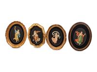 A Set of Four Framed Prints Depicting the Four Seasons