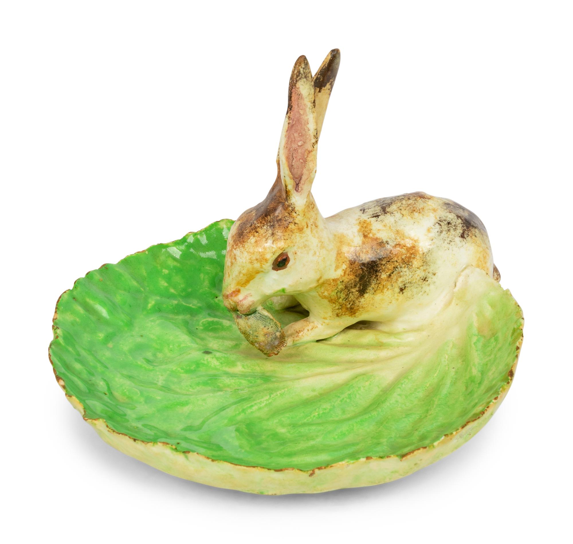 An Early Dodie Thayer Lettuce and Rabbit Plate