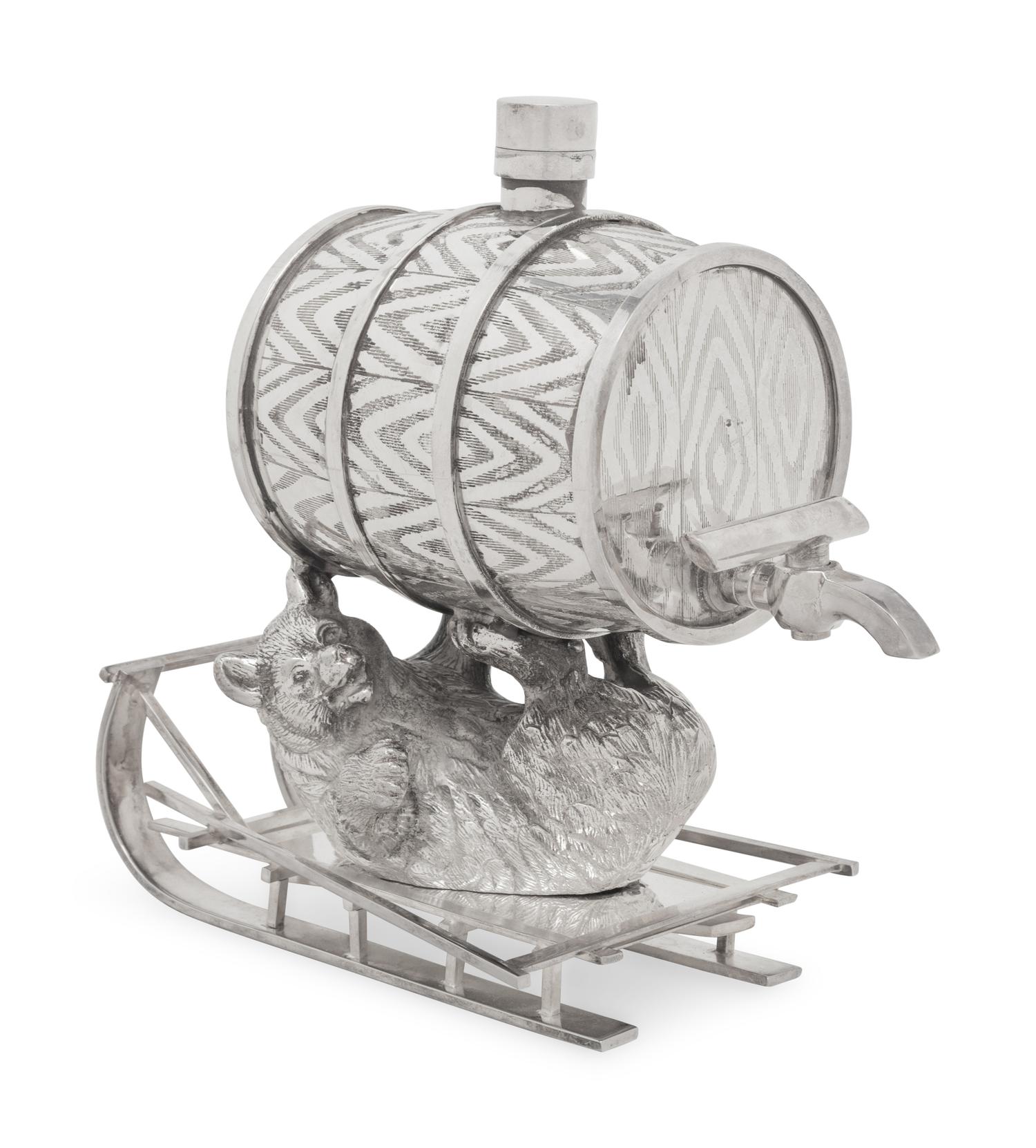A Silver-Plate Beverage Dispernser