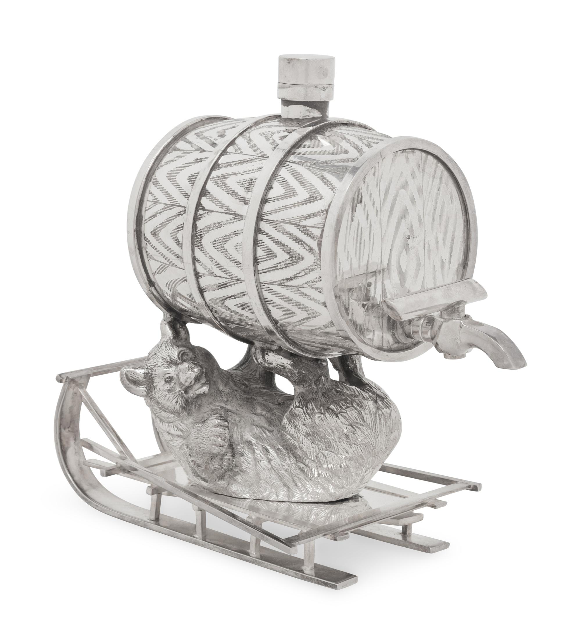 A Silver-Plate Beverage Dispernser
