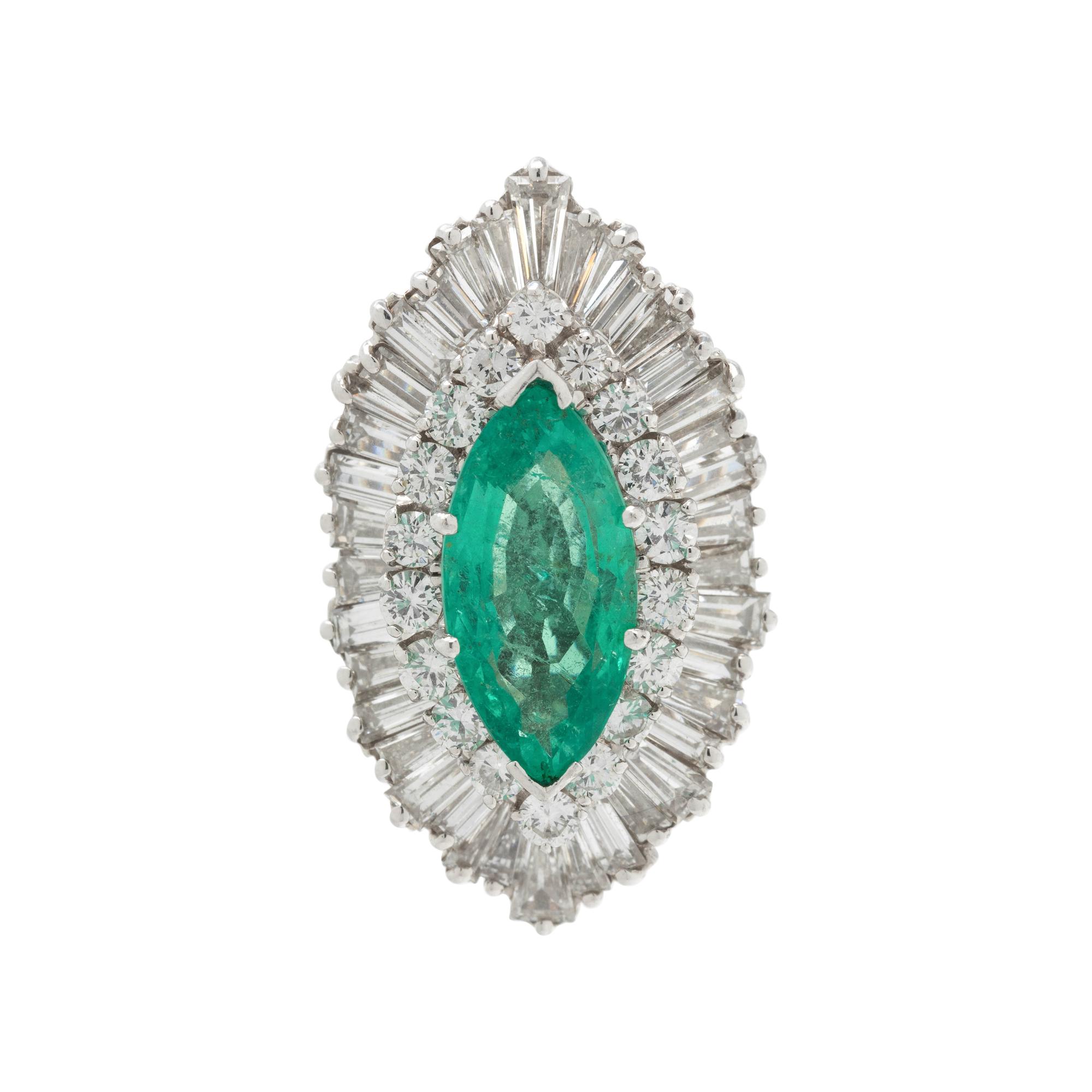CONVERTIBLE EMERALD AND DIAMOND RING/PENDANT