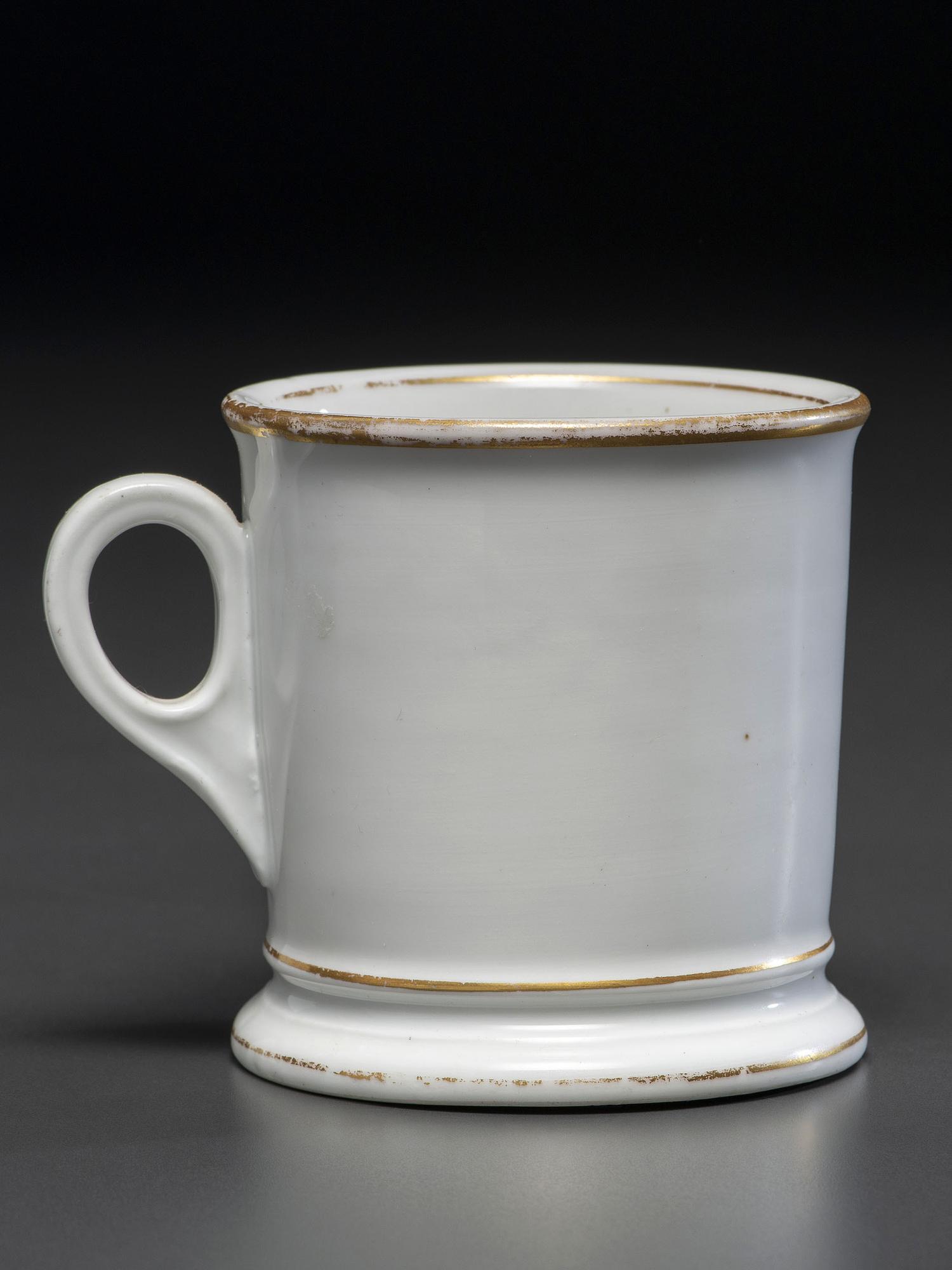 A Porcelain Shaving Mug Depicting a White Elephant