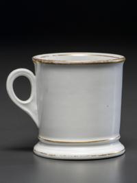 A Porcelain Shaving Mug Depicting a White Elephant