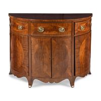 A George III Mahogany Demilune Cabinet