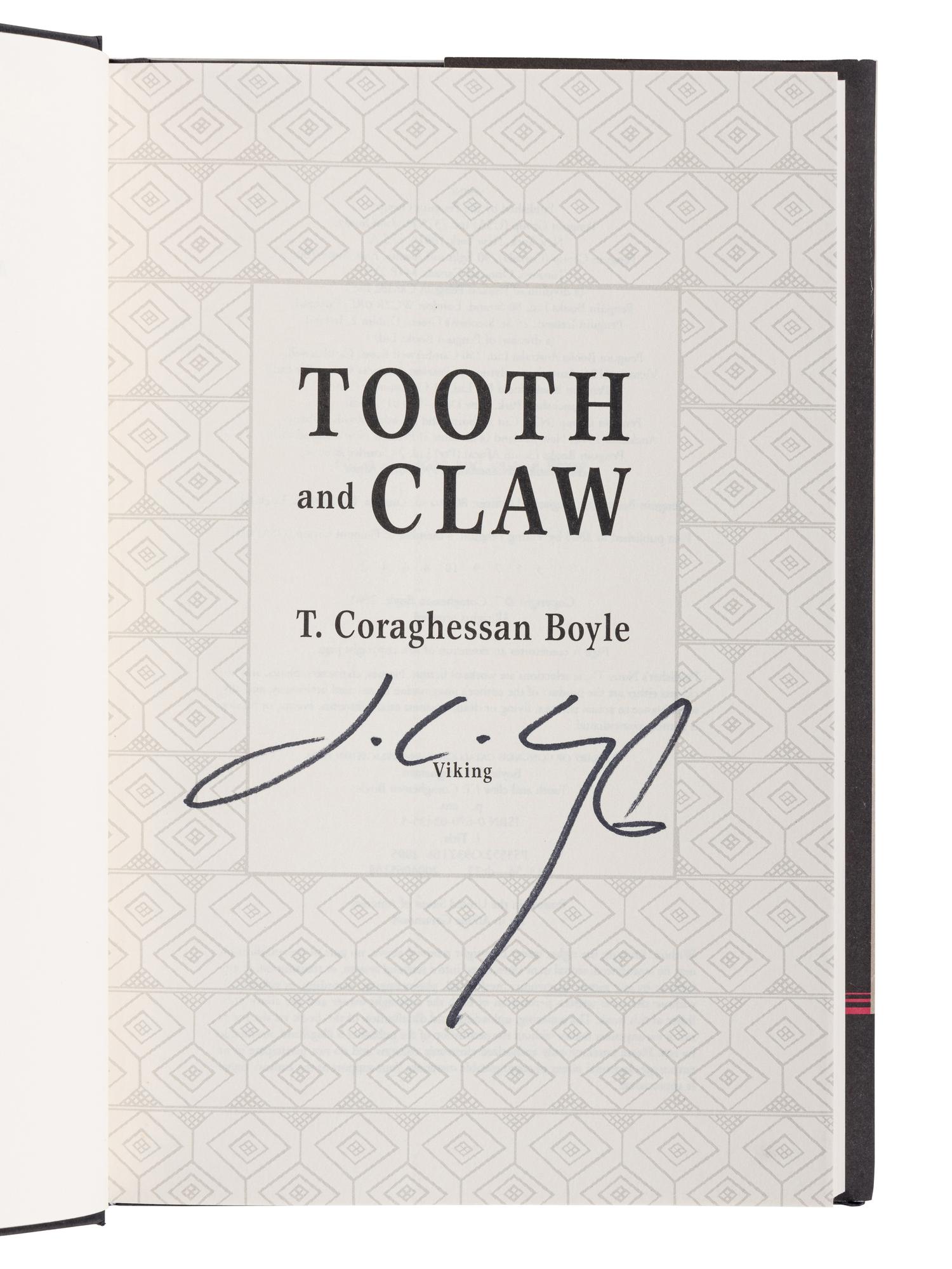 BOYLE, Thomas Coraghessan (“T.C. Boyle”) (b. 1948). A group of 8 works by Boyle, MOST FIRST EDITION, ALL SIGNED, comprising: