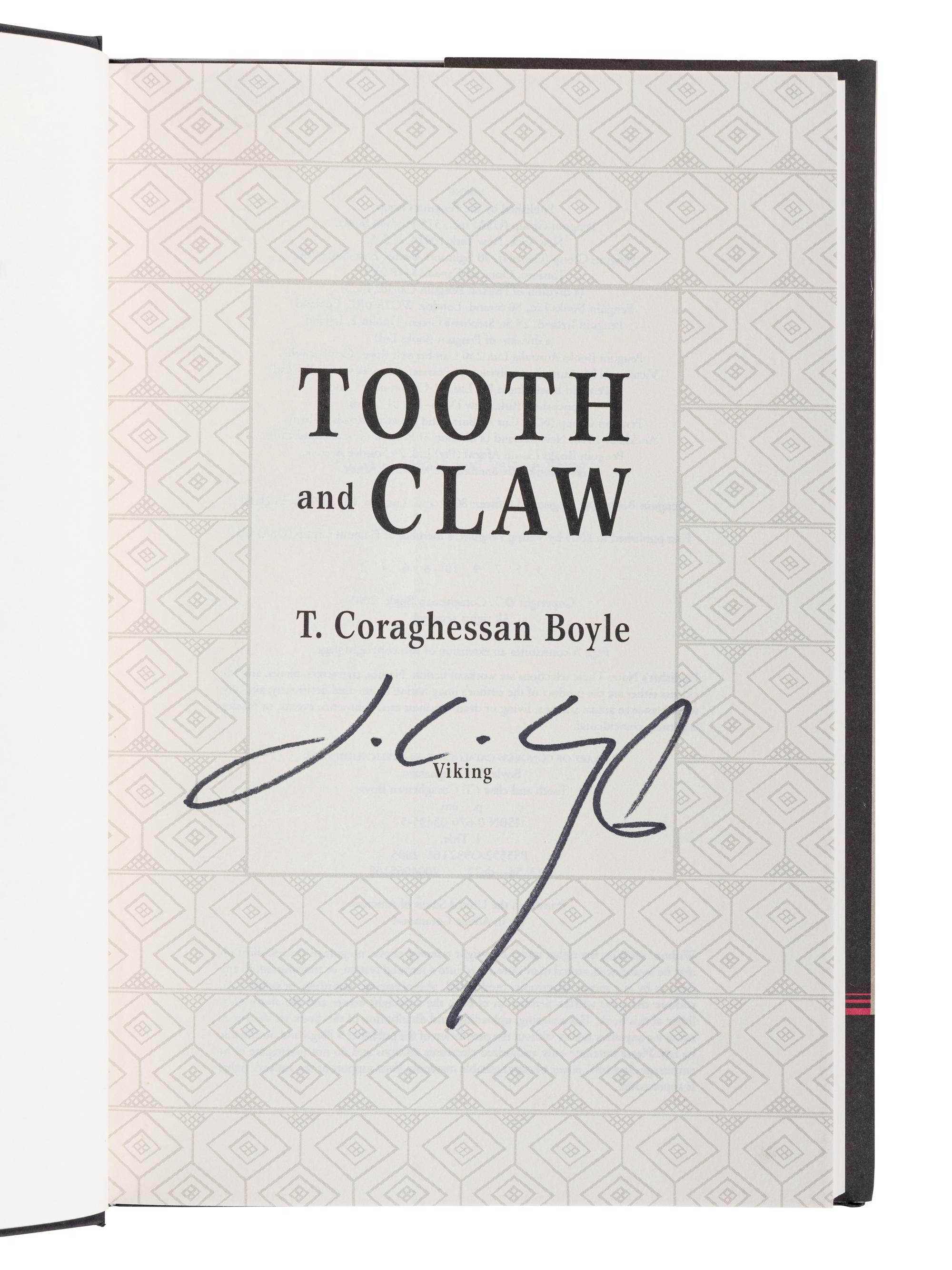 BOYLE, Thomas Coraghessan (“T.C. Boyle”) (b. 1948). A group of 8 works by Boyle, MOST FIRST EDITION, ALL SIGNED, comprising: