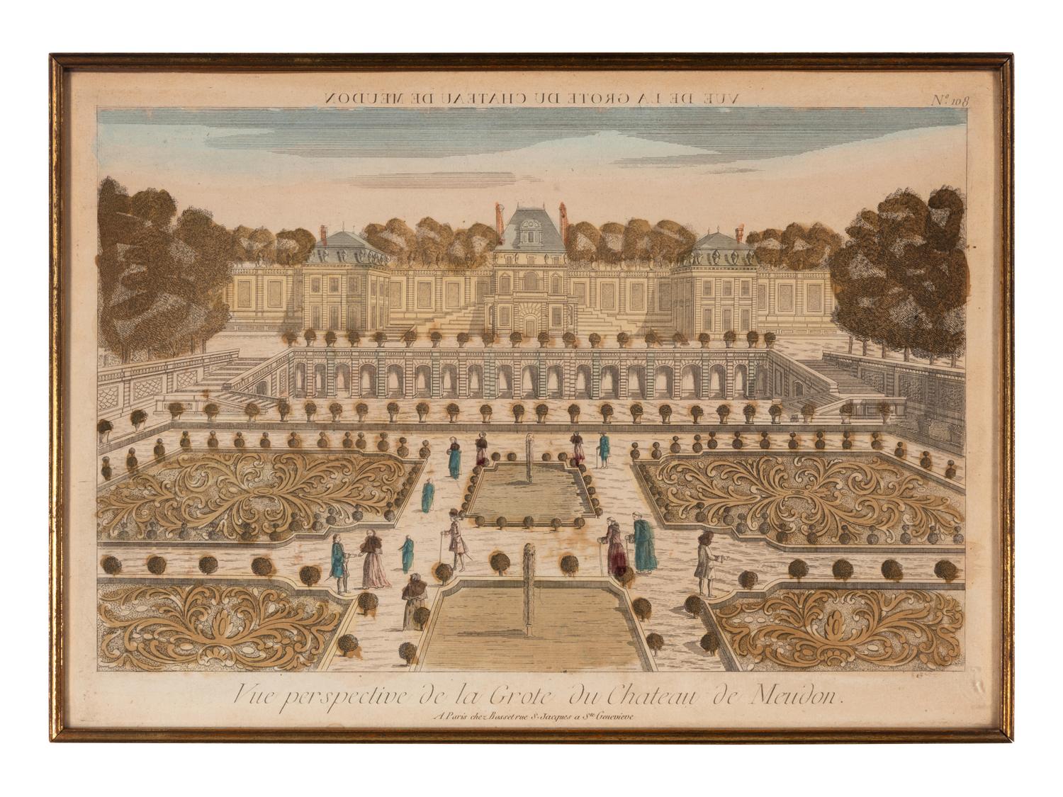 A Group of Eight Hand Colored Topographical Engravings